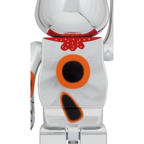 Оригинальная большая фигурка Bearbrick Lucky Cat Good Luck Ten Million Ryo 1000% Silver Plated - 70см