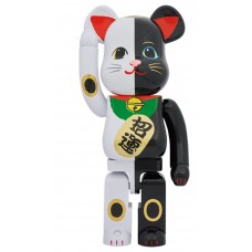 Большая фигурка (70см) Bearbrick Lucky Cat Money Luck White x Blessing Black 1000