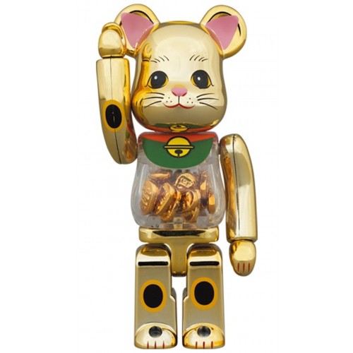 Оригинальный набор фигурок Bearbrick Lucky Cat Oval 100% & 400% Set - 7см и 28см