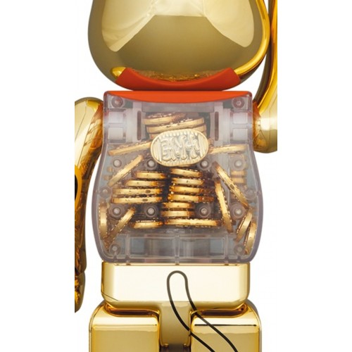 Оригинальный набор фигурок Bearbrick Lucky Cat Oval 100% & 400% Set - 7см и 28см