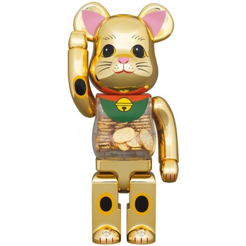 Оригинальная большая фигурка Bearbrick Lucky Cat Oval 1000% - 70см