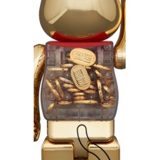 Bearbrick Lucky Cat Oval Good Luck Gold Plated 100% & 400% Set