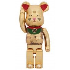 Большая фигурка (70см) Bearbrick Lucky Cat Oval Good Luck Gold Plated 1000%