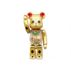 Bearbrick Lucky Cat Oval Good Luck Gold Plated (Open Eyes) 100% & 400% Set