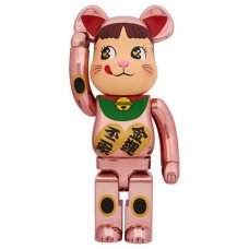 Большая фигурка (70см) Bearbrick Lucky Cat Peko-chan Money Luck 1000% Peach Gold
