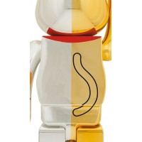 Bearbrick Lucky Cat Ten Million Gold x Good Luck Silver 1000% Gold/Silver