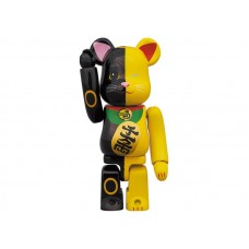 Bearbrick Maneki Neko 100% & 400% Set Black/Yellow