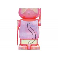 Bearbrick Maneki Neko 100% & 400% Set Pink Transparent Plating
