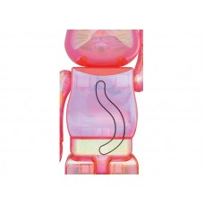 Bearbrick Maneki Neko 100% & 400% Set Pink Transparent Plating