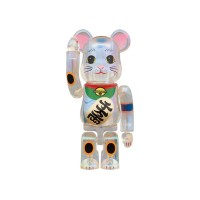 Bearbrick Maneki Neko 100% & 400% Set Transparent Plating