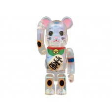 Bearbrick Maneki Neko 100% & 400% Set Transparent Plating