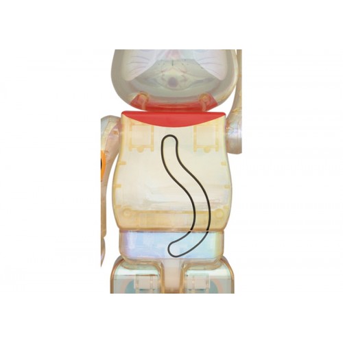 Оригинальный набор фигурок Bearbrick Maneki Neko 100% & 400% Set Transparent Plating - 7см и 28см