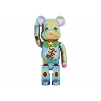 Большая фигурка (70см) Bearbrick Maneki Neko 1000% Black Transparent Plating