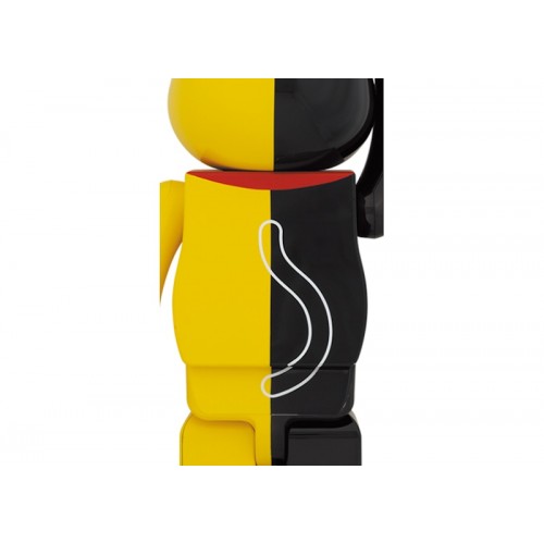 Оригинальная большая фигурка Bearbrick Maneki Neko 1000% Black/Yellow - 70см