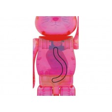 Bearbrick Maneki Neko 1000% Pink Transparent Plating