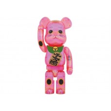 Большая фигурка (70см) Bearbrick Maneki Neko 1000% Pink Transparent Plating