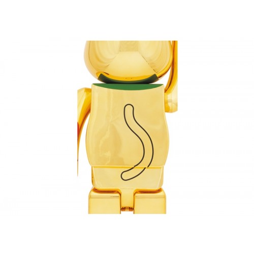 Оригинальная большая фигурка Bearbrick Maneki Neko Fukuiri 1000% Gold Plated - 70см