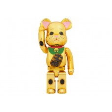 Большая фигурка (70см) Bearbrick Maneki Neko Gold-plated (Light-Up) 1000%