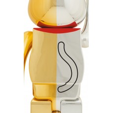 Bearbrick Maneki Neko Good Luck Silver x Ten Million Gold 1000% Silver/Gold