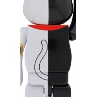 Bearbrick Maneki Neko Invitation Black x Fortune White 1000