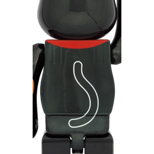 Оригинальная большая фигурка Bearbrick Maneki Neko Luminous 1000% Black Plated - 70см