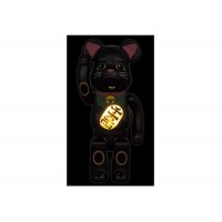 Bearbrick Maneki Neko Luminous 400% Black Plated