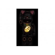 Bearbrick Maneki Neko Luminous 400% Black Plated