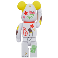 Bearbrick Maneki Neko Peko-chan Fuku 100% & 400% Set
