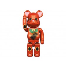 Фигурка (28см) Bearbrick Maneki Neko Plum Gold Plating Luminous 400%