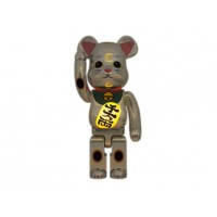 Bearbrick Maneki Neko Silver Plated Luminous 1000%