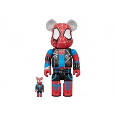 Bearbrick Marvel Spider-Man Across the Spiderverse Spider-Punk 100% & 400% Set