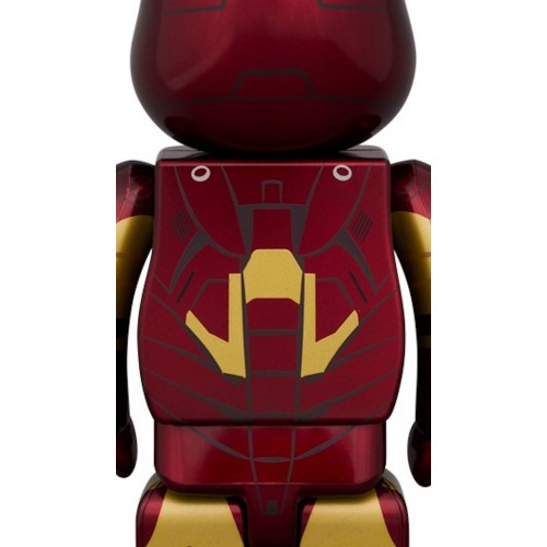 Оригинальный набор фигурок Bearbrick Marvel The Infinity Saga Iron Man Mark III 100% & 400% Set - 7см и 28см