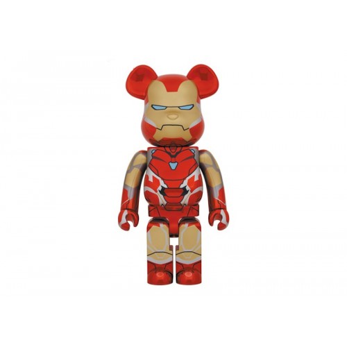 Оригинальная большая фигурка Bearbrick Marvel The Infinity Saga Iron Man Mark85 1000% Chrome - 70см