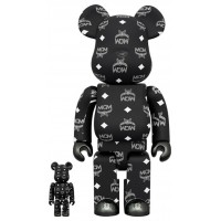 Набор фигурок (7см и 28см) Bearbrick MCM 100% & 400% Set Black