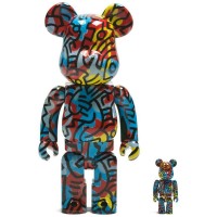 Набор фигурок (7см и 28см) Bearbrick Medicom Keith Haring DesignerCon Exclusive 100% & 400% Set Multi
