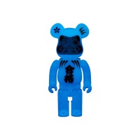 Bearbrick Medicom Toy Daruma Pass Blue 400% Glow in the Dark