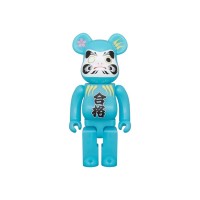 Bearbrick Medicom Toy Daruma Pass Blue 400% Glow in the Dark