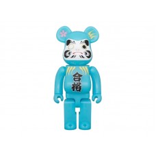 Bearbrick Medicom Toy Daruma Pass Blue 400% Glow in the Dark