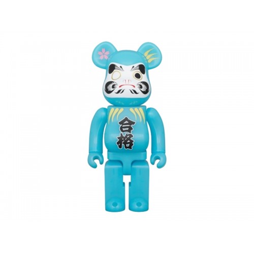 Фигурка оригинальная Bearbrick Medicom Toy Daruma Pass Blue 400% Glow in the Dark - 28см.