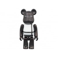 Bearbrick Medicom Toy Plus 100% & 400% Set Black Chrome Ver.
