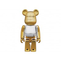 Bearbrick Medicom Toy Plus 100% & 400% Set Gold Chrome Ver.