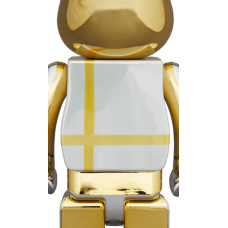 Bearbrick MEDICOM TOY PLUS 100% & 400% Set SILVER CHROME Ver.