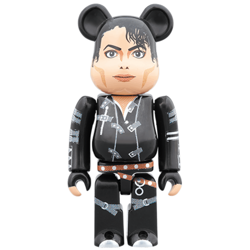 Оригинальный набор фигурок Bearbrick Michael Jackson "Bad" 100% & 400% Set Black - 7см и 28см