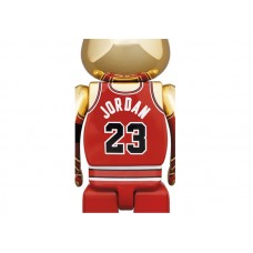 Bearbrick Michael Jordan 1985 Rookie Jersey 100% & 400% Set Gold Chrome