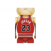 Bearbrick Michael Jordan 1985 Rookie Jersey 1000% Gold Chrome