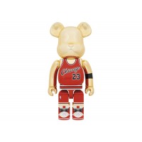 Bearbrick Michael Jordan 1985 Rookie Jersey 1000% Gold Chrome