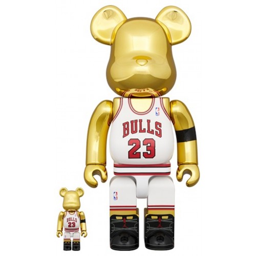 Оригинальный набор фигурок Bearbrick Michael Jordan 1991 World Champion 100% & 400% Set - 7см и 28см