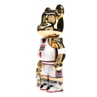 Bearbrick Michael Jordan 1992 Team USA (Dream Team) 100% & 400% Set Gold Chrome