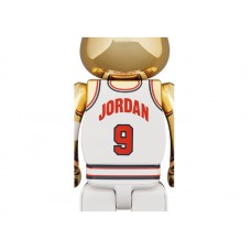 Набор фигурок (7см и 28см) Bearbrick Michael Jordan 1992 Team USA (Dream Team) 100% & 400% Set Gold Chrome