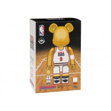Набор фигурок (7см и 28см) Bearbrick Michael Jordan 1992 Team USA (Dream Team) 100% & 400% Set Gold Chrome